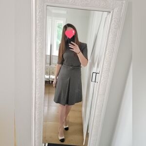 Ralph Lauren Black Label Gray Wool Dress Size 6